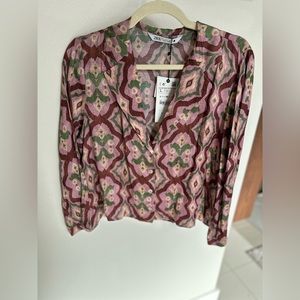 Zara silky satin top